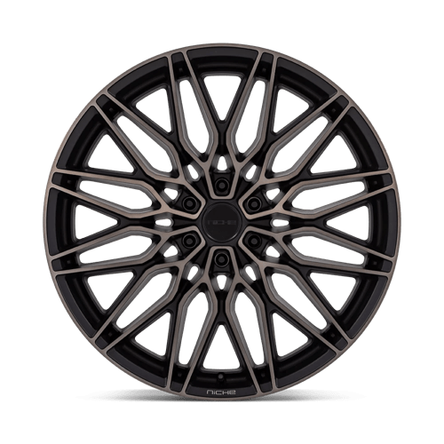 Niche NC278 CALABRIA 6 Matte Black Machined Dark Tint 22x9.5 +19 6x139.7mm 106.1mm