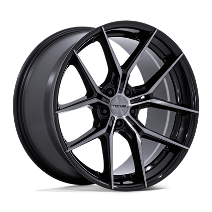 Niche NC279 PRODIGY 5 Gloss Black Dark Tinted Clear 22x10.5 +38 5x120mm 74.1mm