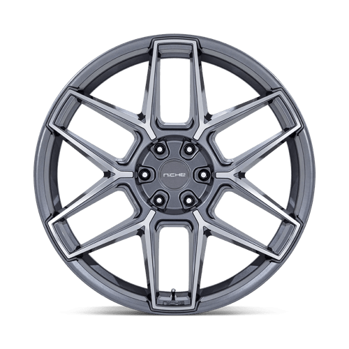 Niche NC281 RISE Anthracite W/ Machined Face 22x9.5 +38 5x114.3mm 72.6mm