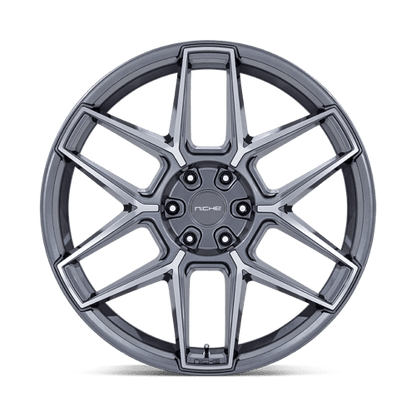 Niche NC281 RISE Anthracite W/ Machined Face 24x10 +30 5x127mm 71.5mm