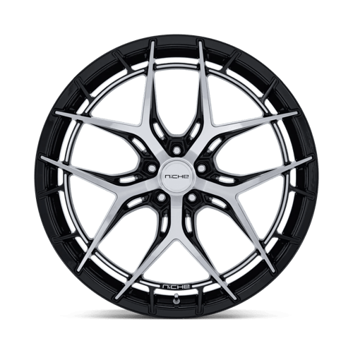 Niche NC286 RIVIERA Gloss Black W/ Machined Face 20x9 +35 5x114.3mm 72.6mm