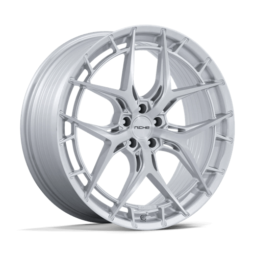 Niche NC286 RIVIERA Gloss Silver W/ Brushed Face 22x9 +38 5x114.3mm 72.6mm