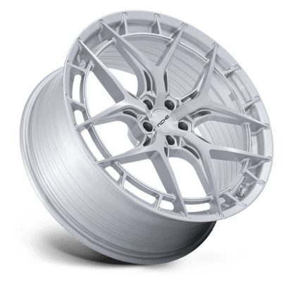 Niche NC286 RIVIERA Gloss Silver W/ Brushed Face 20x9.5 +35 5x114.3mm 72.6mm