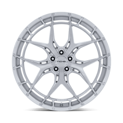 Niche NC286 RIVIERA Gloss Silver W/ Brushed Face 20x9 +35 5x114.3mm 72.6mm