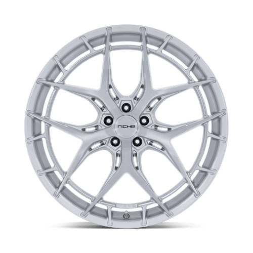 Niche NC286 RIVIERA Gloss Silver W/ Brushed Face 20x10.5 +38 5x112mm 72.6mm