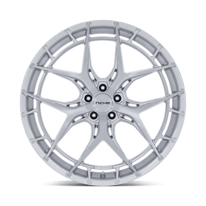 Niche NC286 RIVIERA Gloss Silver W/ Brushed Face 20x10.5 +38 5x112mm 72.6mm