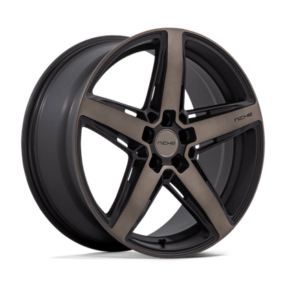 Niche M271 TERAMO Matte Black W Double Dark Tint 20x9 +25 5x112mm 66.6mm