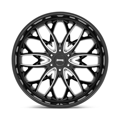 DUB S263 OG Gloss Black Milled 26x10 +30 6x135mm 87.1mm