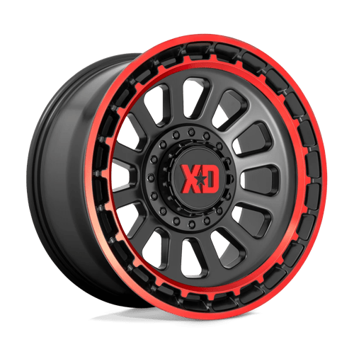 XD Series XD856 OMEGA Satin Black Mach Lip Red Tint 20x10 -18 8x165.1mm 125.1mm