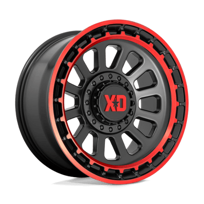 XD Series XD856 OMEGA Satin Black Mach Lip Red Tint 20x10 -18 8x165.1mm 125.1mm