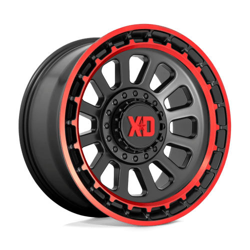 XD Series XD856 OMEGA Satin Black Mach Lip Red Tint 20x10 -18 8x165.1mm 125.1mm