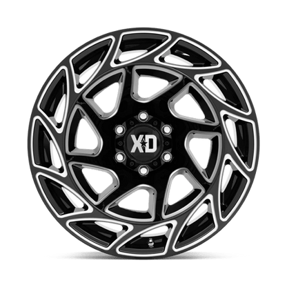 XD Series XD860 ONSLAUGHT Gloss Black Milled 20x12 -44 6x135mm 87.1mm