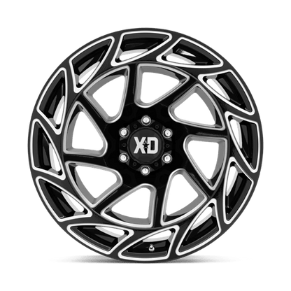 XD Series XD860 ONSLAUGHT Gloss Black Milled 22x12 -44 6x139.7mm 106.1mm
