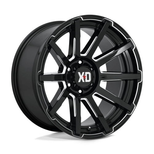 XD Series XD847 OUTBREAK Gloss Black Milled 22x10 +12 8x180mm 124.2mm
