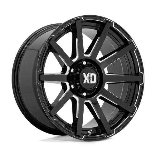 XD Series XD847 OUTBREAK Gloss Black Milled 20x10 +12 6x135mm 87.1mm