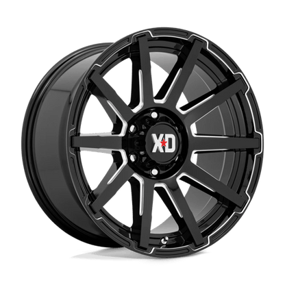 XD Series XD847 OUTBREAK Gloss Black Milled 20x10 +12 6x139.7mm 106.1mm
