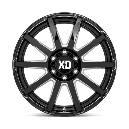 XD Series XD847 OUTBREAK Gloss Black Milled 20x10 +12 6x139.7mm 106.1mm