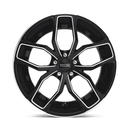 Foose F150 OUTCAST Gloss Black Milled 20x10 +40 5x120mm 72.6mm