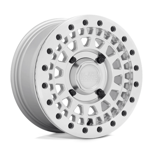 Black Rhino PARKER UTV BEADLOCK Silver W/ Mirror Cut Face 15x7 +36 4x156mm 132mm