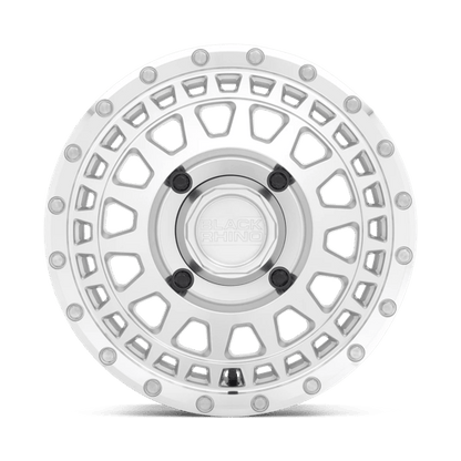 Black Rhino PARKER UTV Silver W/ Mirror Cut Face 14x7 +51 4x110mm 80.2mm