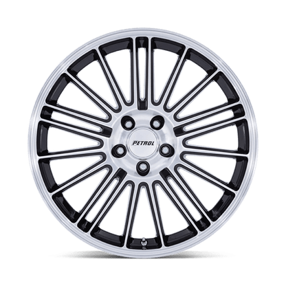 Petrol PE001 P1D Gloss Black W/ Machined Face 19x8 +40 5x108mm 72.6mm