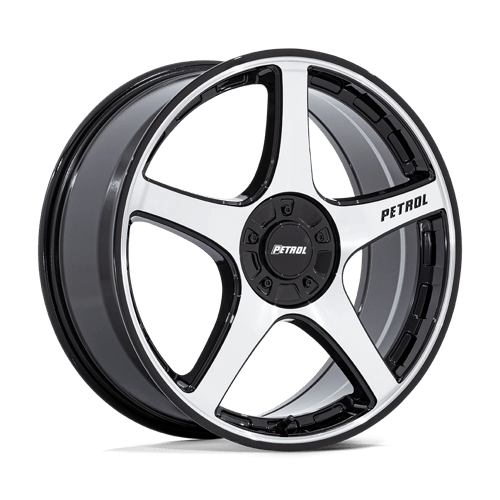 Petrol PE003 P2E Gloss Black W/ Machined Face 17x8 +40 5x108|5x114.3mm 72.6mm