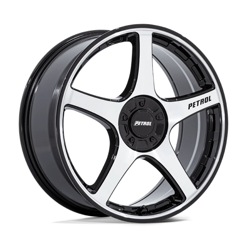 Petrol PE003 P2E Gloss Black W/ Machined Face 20x8.5 +40 5x110|5x115mm 72.6mm