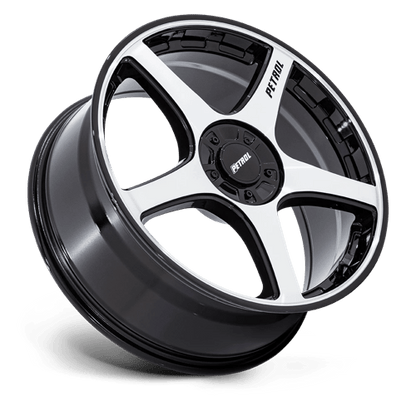 Petrol PE003 P2E Gloss Black W/ Machined Face 20x8.5 +40 5x108|5x114.3mm 72.6mm
