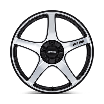 Petrol PE003 P2E Gloss Black W/ Machined Face 19x8 +40 5x108|5x114.3mm 72.6mm