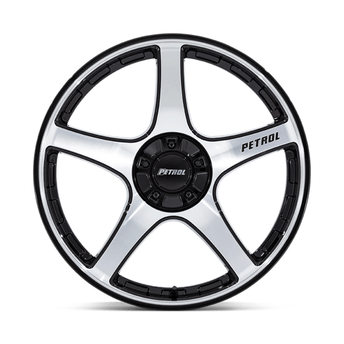 Petrol PE003 P2E Gloss Black W/ Machined Face 17x8 +40 5x108|5x114.3mm 72.6mm