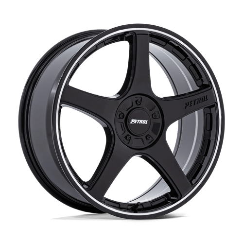 Petrol PE003 P2E Gloss Black W/ Machined Lip 20x8.5 +40 5x108|5x114.3mm 72.6mm