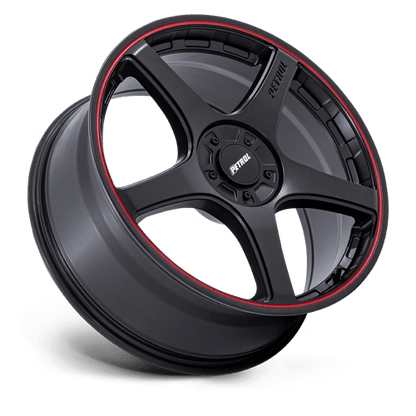 Petrol PE003 P2E Matte Black W/ Red Lip 17x8 +40 5x110|5x115mm 72.6mm