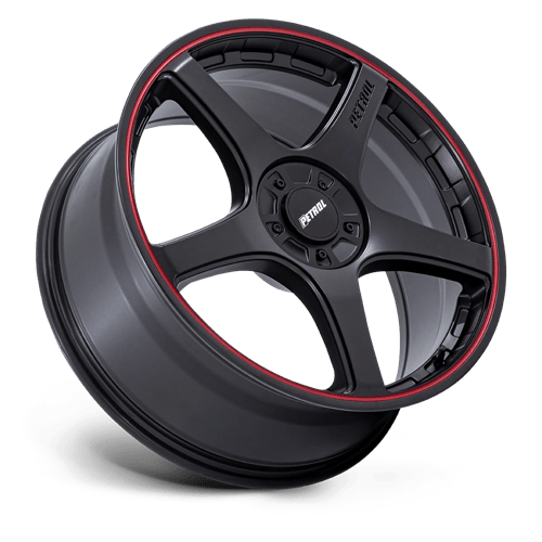 Petrol PE003 P2E Matte Black W/ Red Lip 18x8 +40 5x110|5x115mm 72.6mm