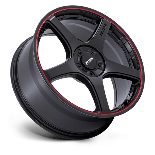 Petrol PE003 P2E Matte Black W/ Red Lip 20x8.5 +35 Custom 72.6mm