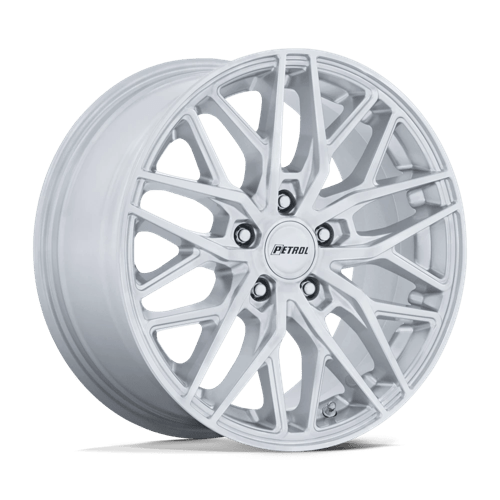 Petrol PE004 P3E Machined Brushed Gloss Silver 17x8 +40 5x108mm 72.6mm