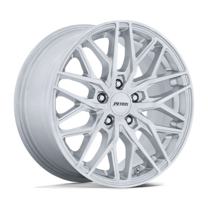 Petrol PE004 P3E Machined Brushed Gloss Silver 17x8 +40 5x108mm 72.6mm