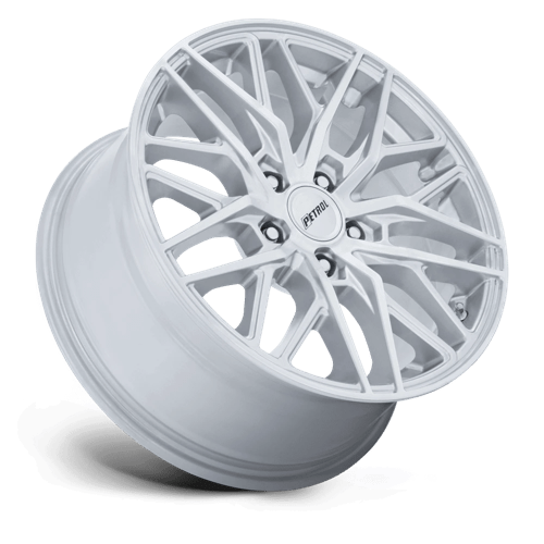 Petrol PE004 P3E Machined Brushed Gloss Silver 17x8 +35 5x100mm 72.6mm