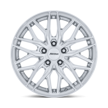 Petrol PE004 P3E Machined Brushed Gloss Silver 18x8 +40 5x108mm 72.6mm