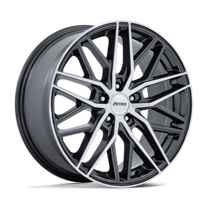 Petrol PE004 P3E Gloss Gunmetal Brs-mach Face 18x8 +40 5x120mm 74.1mm
