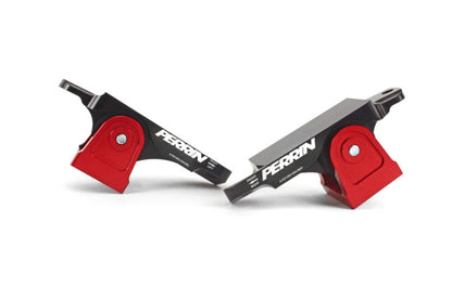 Perrin engine mount kit featuring durable black and red components designed for enhanced engine stability.