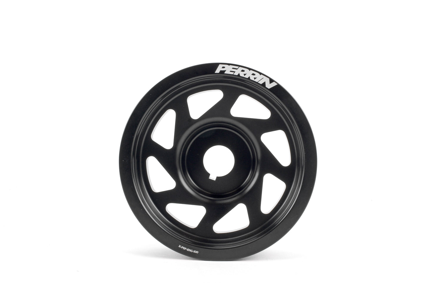 Lightweight crank pulley for 2002-2014 Subaru WRX, STI, Outback, Forester, Legacy, and Impreza vehicles.