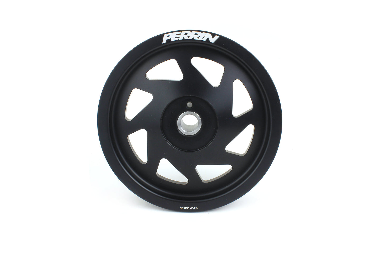 Lightweight crank pulley designed for 2022-2025 WRX, BRZ, FR-S, 86, Legacy XT, Forester, Impreza, and Ascent.