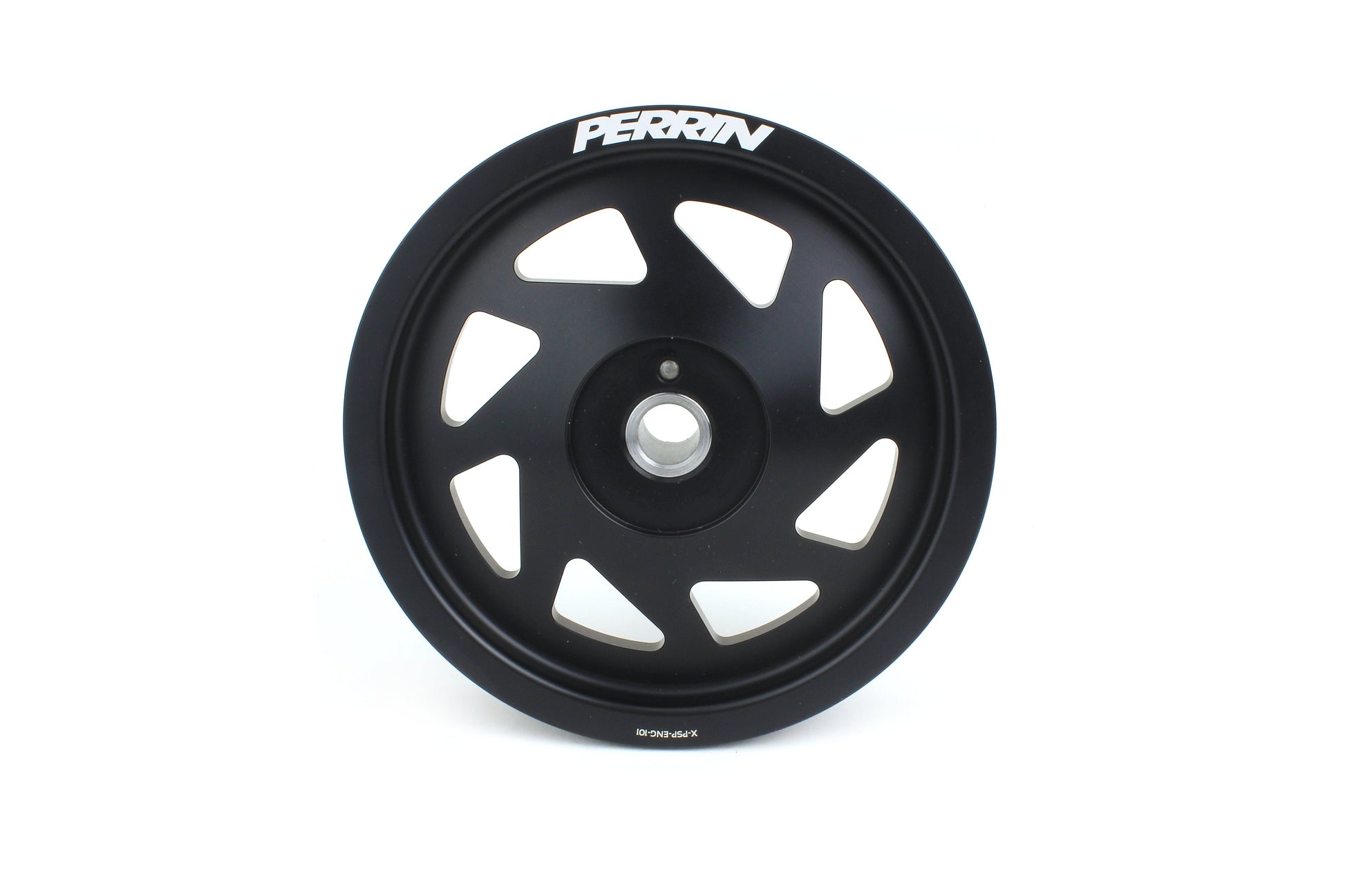 Lightweight crank pulley designed for 2022-2025 WRX, BRZ, FR-S, 86, Legacy XT, Forester, Impreza, and Ascent.
