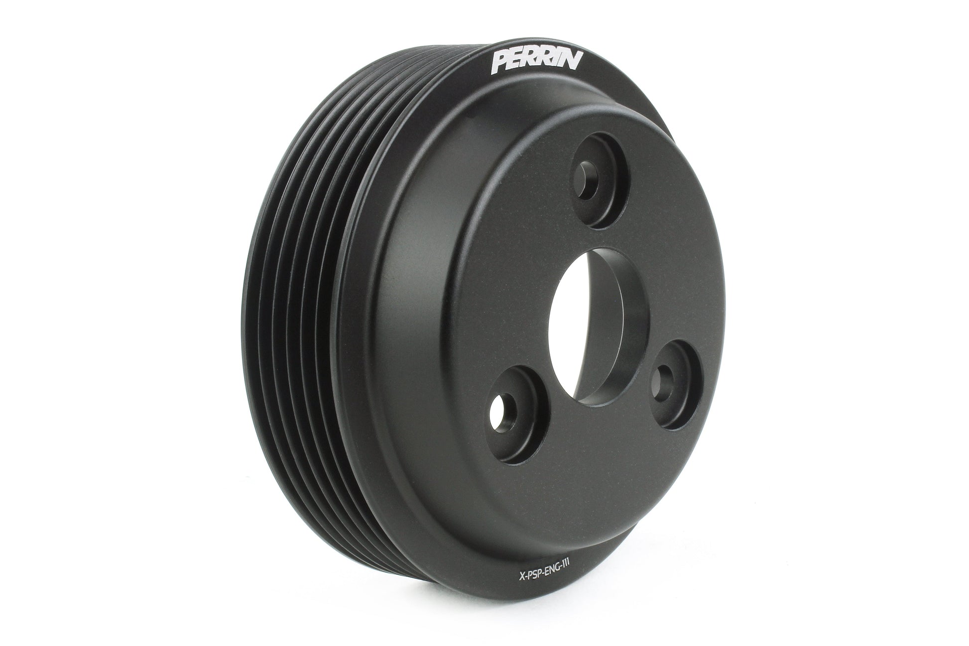 Water pump pulley for 2015-2021 WRX, Forester XT, Impreza, and Crosstrek, designed for enhanced performance and durability.