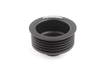 Black alternator pulley designed for FA/FB engines, featuring a ribbed exterior and PERRIN branding on top.