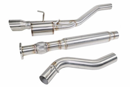 Single exit catback exhaust system for 2022-2025 WRX, featuring stainless steel construction and performance design.