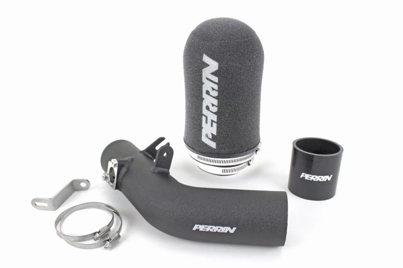CARB approved cold air intake kit for 2008-2014 WRX and 2008-2015 STI, featuring a filter, intake tube, and clamps.