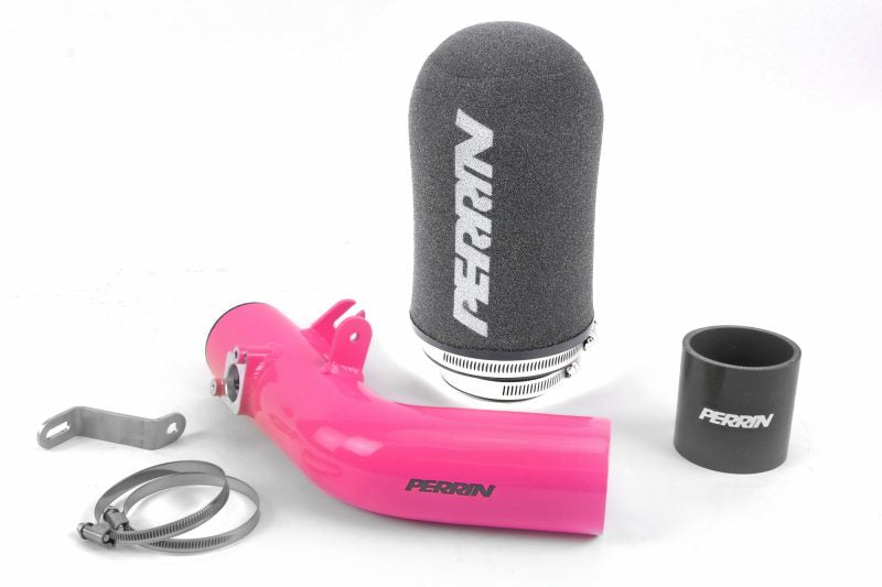 CARB approved cold air intake kit for 2008-2014 WRX and 2008-2015 STI, featuring a pink intake tube and filter.