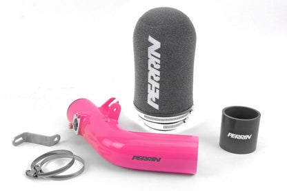 CARB approved cold air intake kit for 2008-2014 WRX and 2008-2015 STI, featuring a pink intake tube and filter.