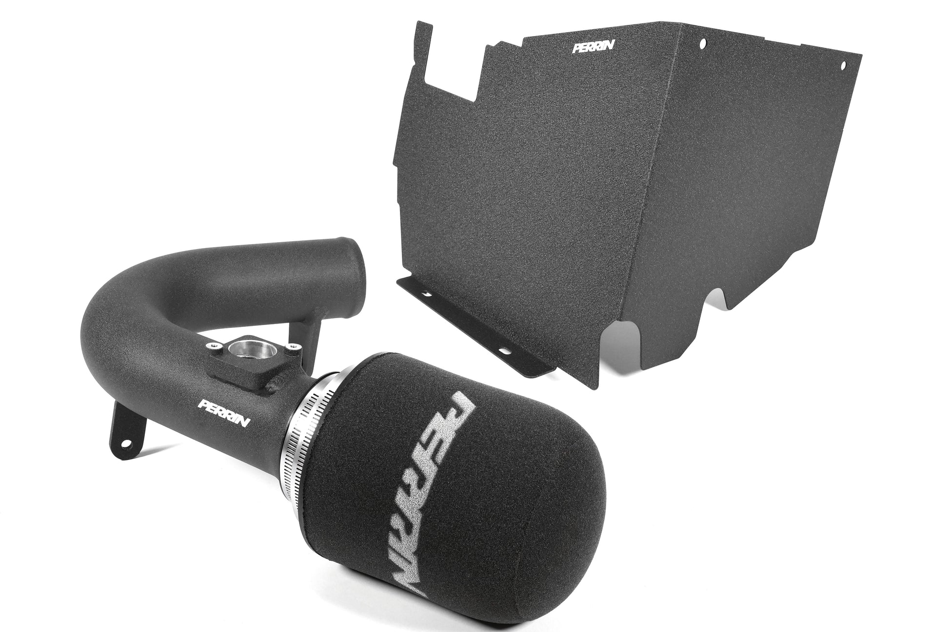 PERRIN black cold air intake with heatshield for 2022-2025 WRX - complete kit with foam filter.